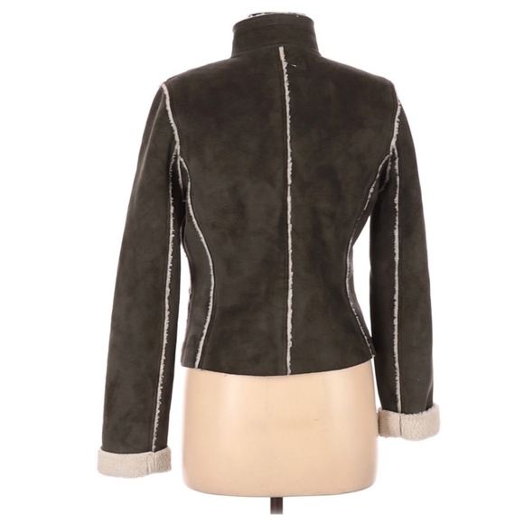 Bebe Faux Suede Zipper Jacket Medium - Picture 2 of 10